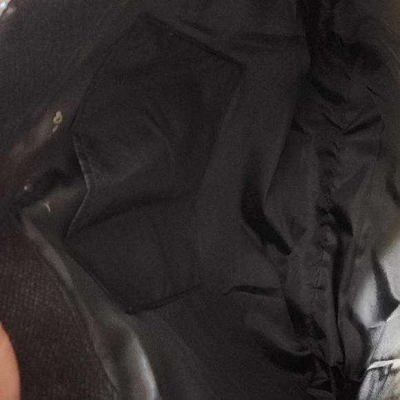 Victorias Secret Fashion Show Tote Sparkle Black Silver Glittery Silver Heart - Picture 4 of 6